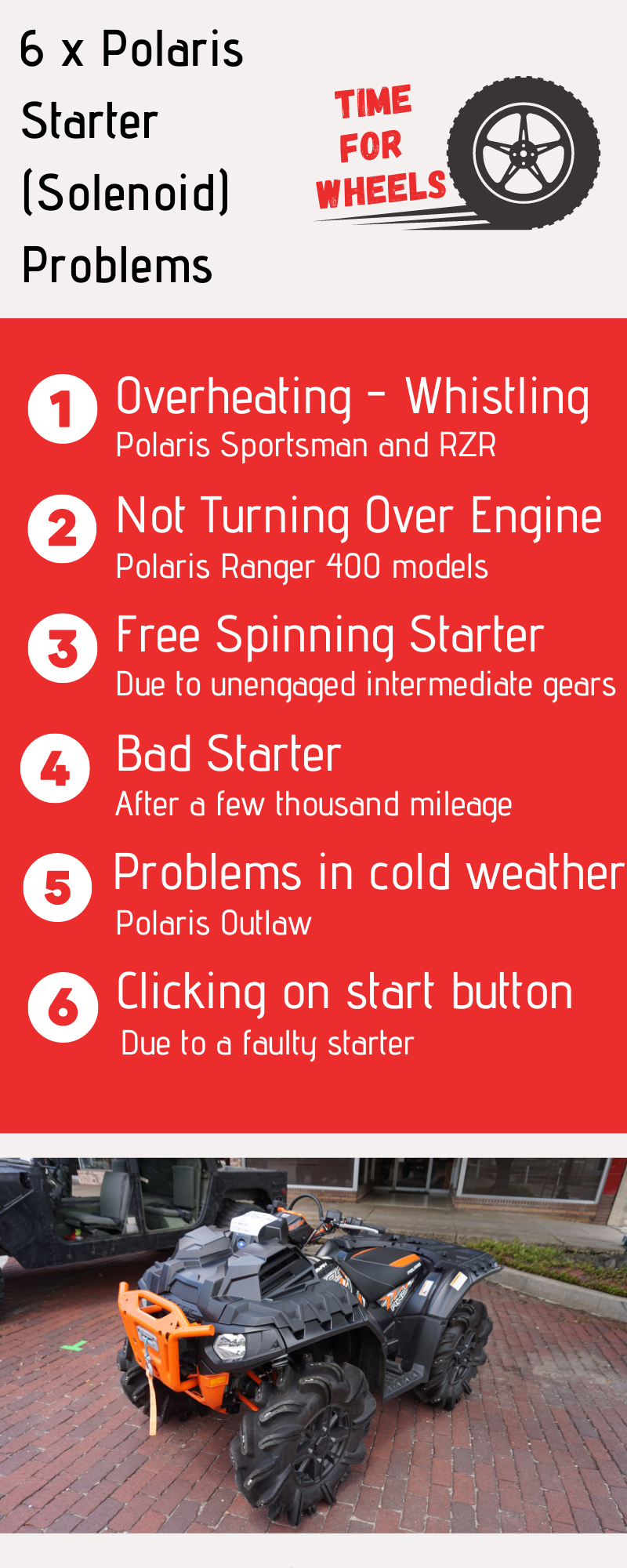 6 × Polaris Starter (Solenoid) Problems and how to Fix It