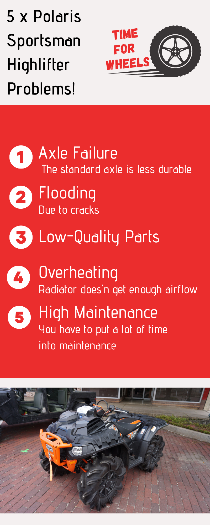 5 × Polaris Sportsman 1000 High Lifter Problems And Fixes