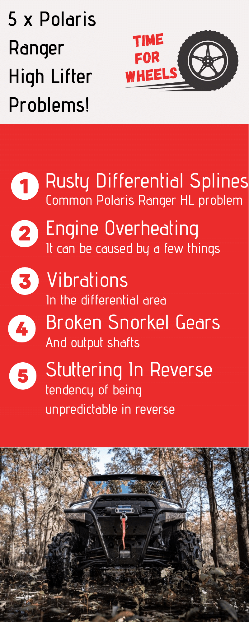 5 Polaris Ranger High Lifter Problems and how to Fix it